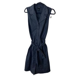 Lane Bryant Denim Button Front Tie Waist Dress Sz 18